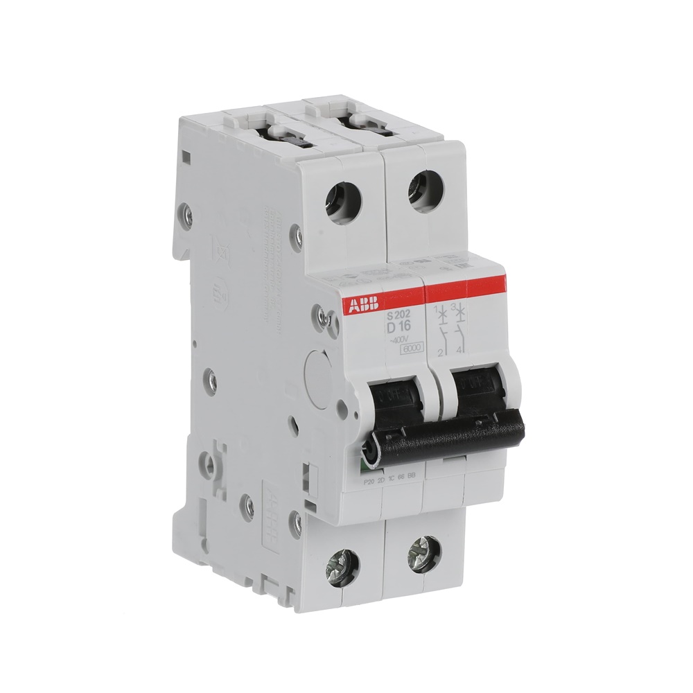 Interruttore automatico modulare S200 2P 16A D 6kA protezione impianti residenziali commerciali