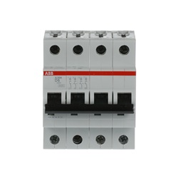 Interruttore Automatico Miniatura S200 4 Poli 6A Tipo D 6kA AC Uso Industriale e Residenziale