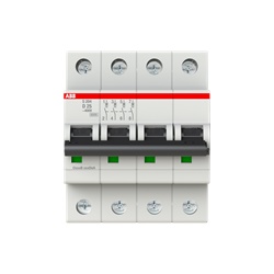 Interruttore automatico S204 D25 4 poli 25A caratteristica D capacità 6kA uso residenziale industriale