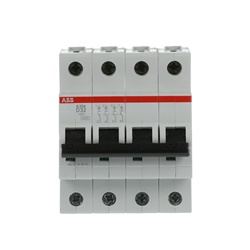 Interruttore automatico S200 4 poli 32A caratteristica D 6kA protezione impianti elettrici residenziali e industriali