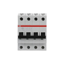 Interruttore automatico Miniature Circuit Breaker S200 4 poli 40A caratteristica D 6kA per impianti residenziali e industriali