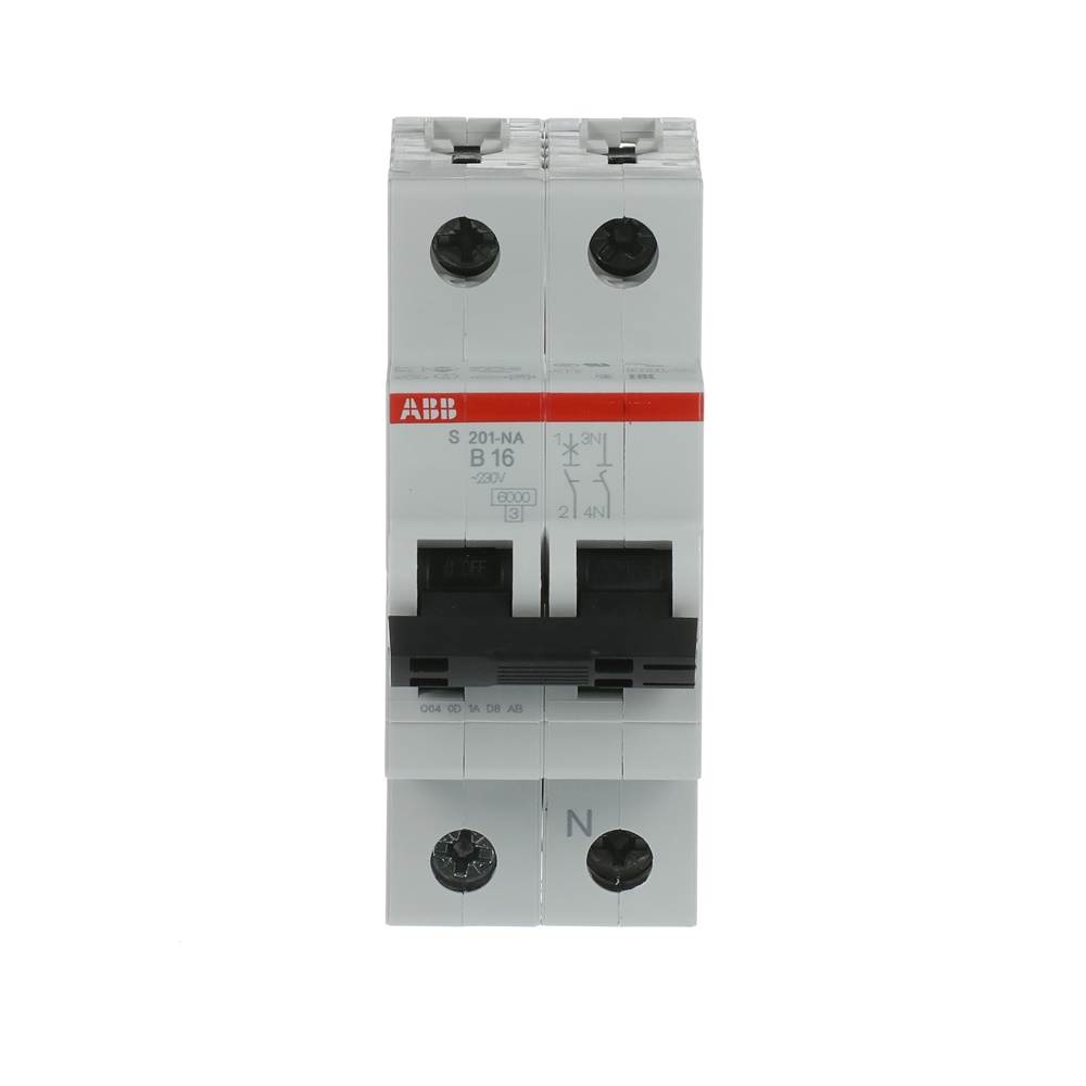 Interruttore Automatico Miniatura S200 1P+N 16A B 6kA Uso Residenziale e Industriale