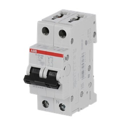Interruttore automatico modulare S200 1P+N 10A C 6kA protezione sovraccarichi cortocircuiti residenziale commerciale