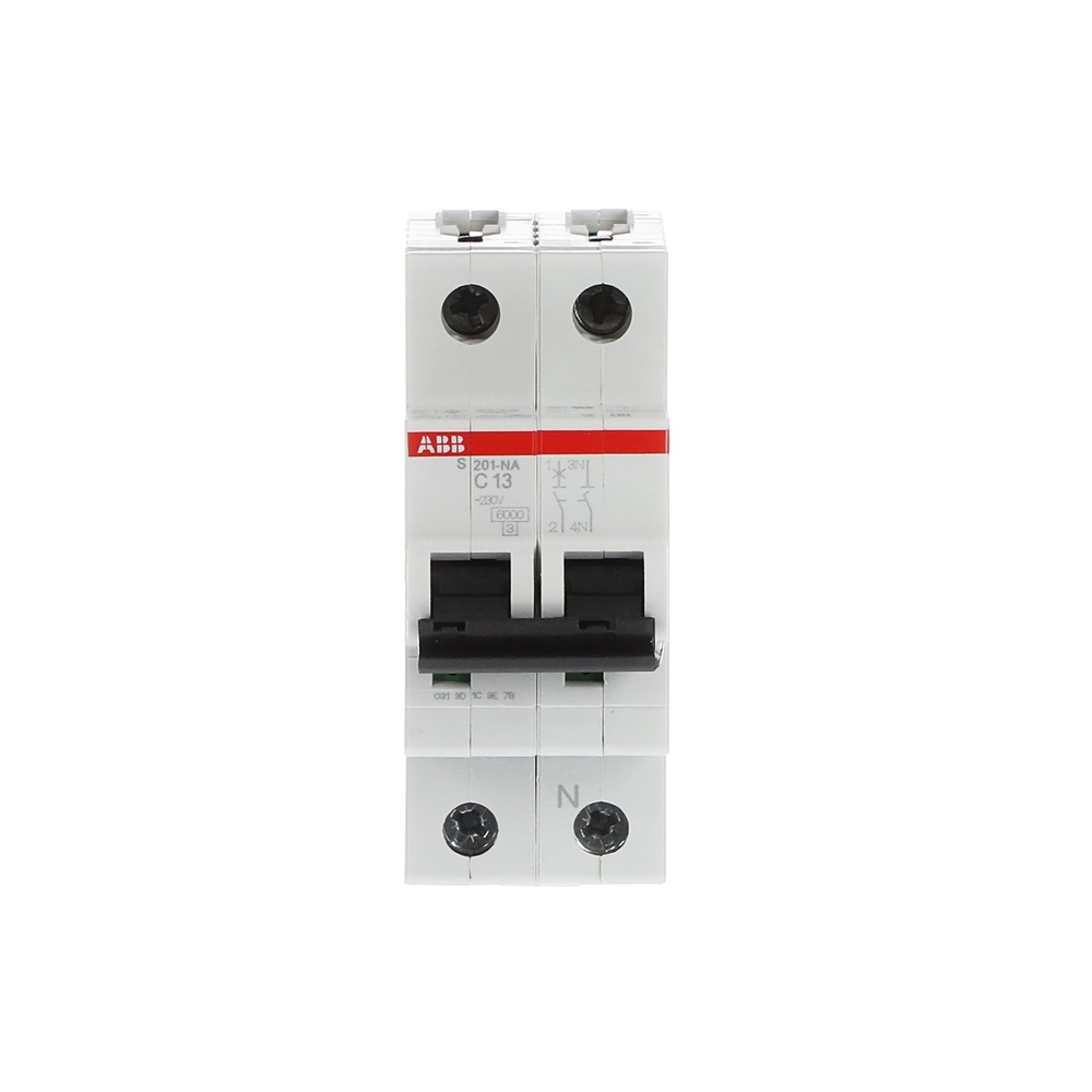 Interruttore Automatico Miniatura S200 1P+N 13A Curva C 6kA AC uso residenziale e industriale