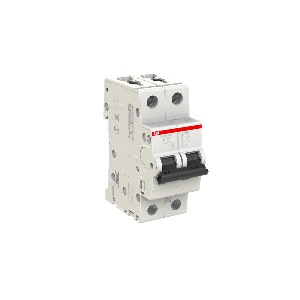 Interruttore automatico modulare S200 1P+N 32A C 6kA protezione sovraccarico corto circuito residenziale industriale
