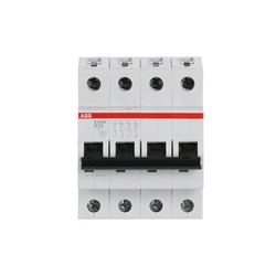 Interruttore Automatico Miniatura S200M 4P 63A Curva B 10kA Uso Residenziale Industriale