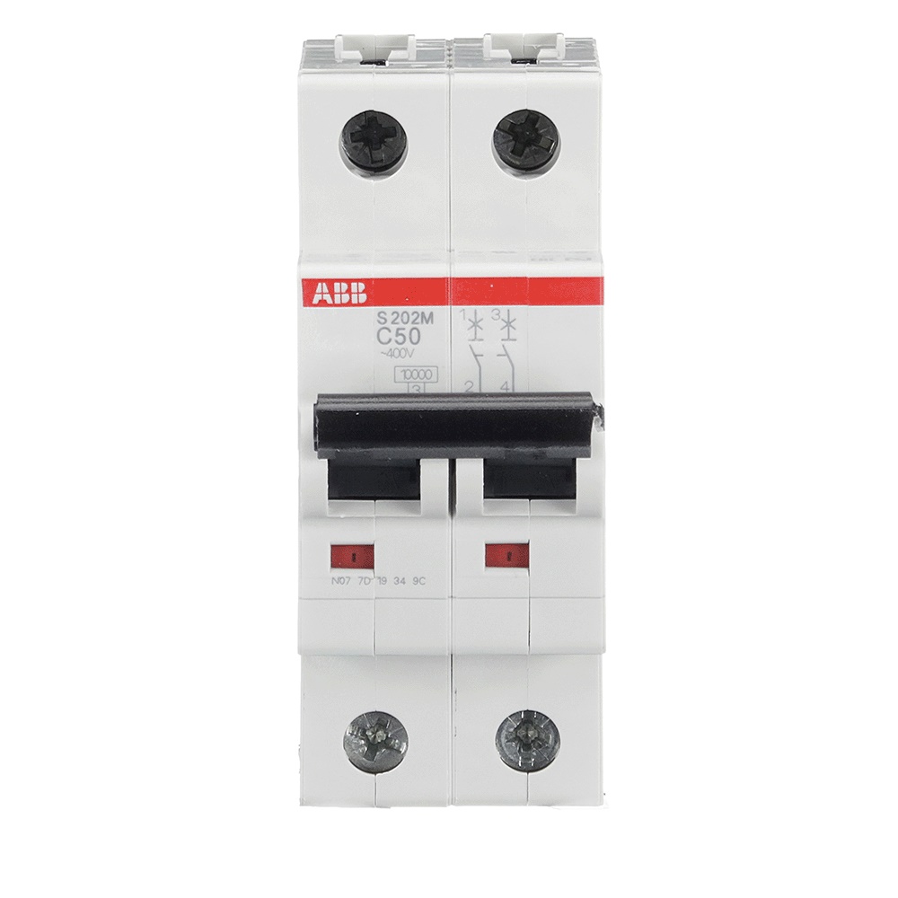 Interruttore Automatico Miniatura S200M 2P 50A Tipo C 10kA Uso Residenziale Industriale