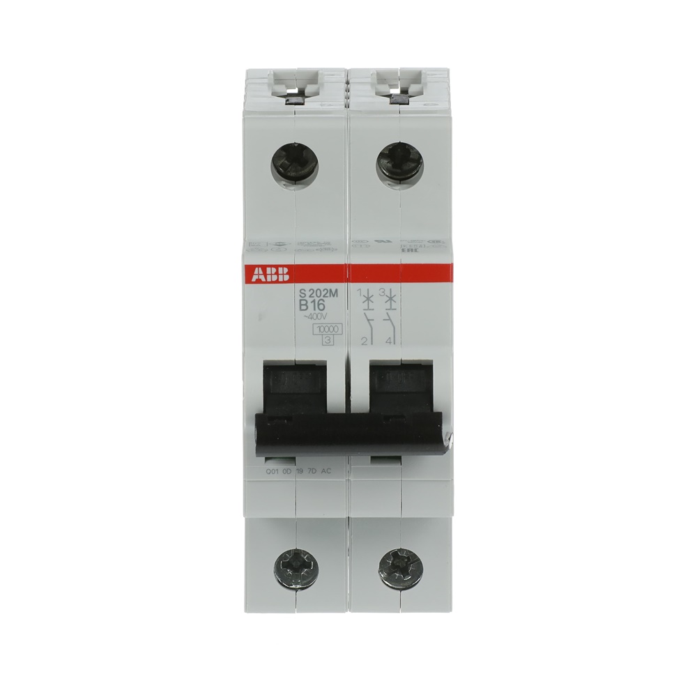 Interruttore Automatico Miniatura S200M 2P 16A Curva B 10kA AC uso residenziale e industriale