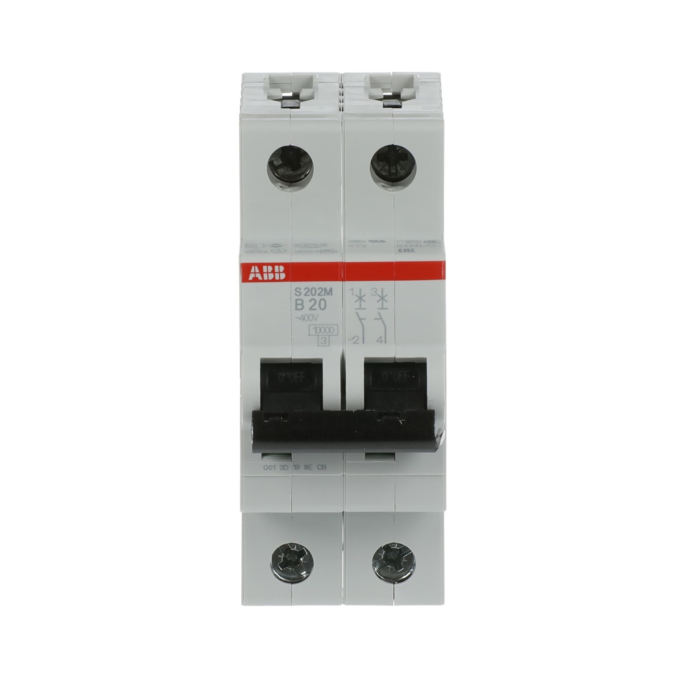 Interruttore Automatico Miniatura S200M 2P 20A Caratteristica B 10kA Uso Residenziale Industriale