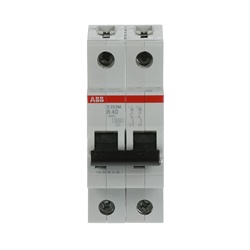 Interruttore automatico Miniature Circuit Breaker S200M 2 poli 40A curva B 10kA uso residenziale e industriale