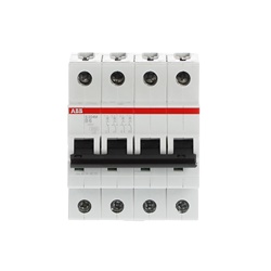 Interruttore automatico miniatura S200M 4 poli 6A caratteristica B 10kA uso industriale e civile