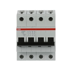 Interruttore Automatico Miniature S200M 4 Poli 10A Caratteristica B 10kA Uso Residenziale e Industriale