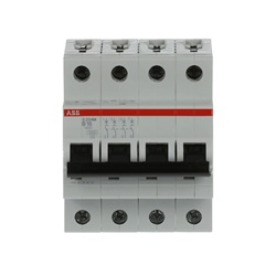 Interruttore automatico S200M 4 poli 16A curva B 10kA uso residenziale e industriale