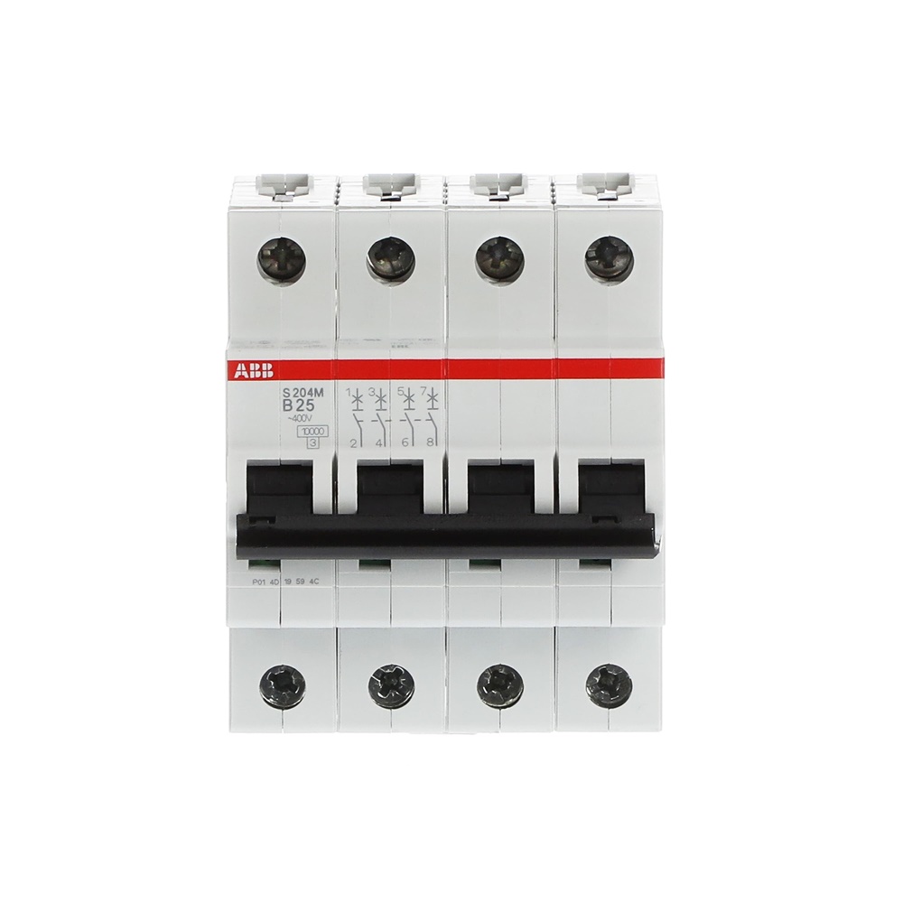 Interruttore Automatico Miniature Circuit Breaker S200M 4P 25A B 10kA AC uso residenziale commerciale industriale
