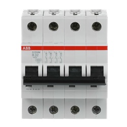 Interruttore automatico modulare S200M 4 poli 32A curva B 10kA uso civile industriale