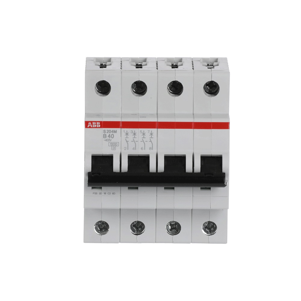 Interruttore Automatico Miniatura S200M 4 Poli 40A Caratteristica B 10kA AC uso Residenziale Commerciale Industriale