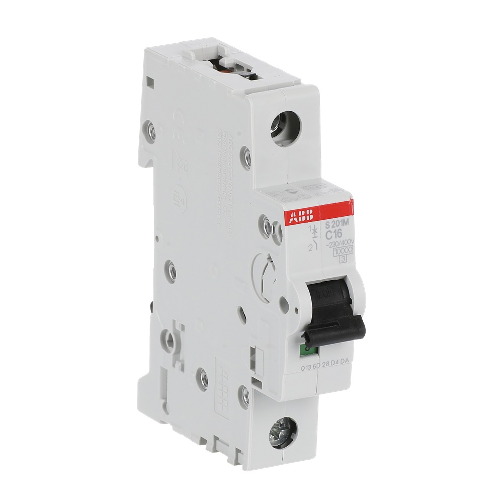 Interruttore automatico Miniature Circuit Breaker S200M 1P 16A C 10kA per uso residenziale e industriale
