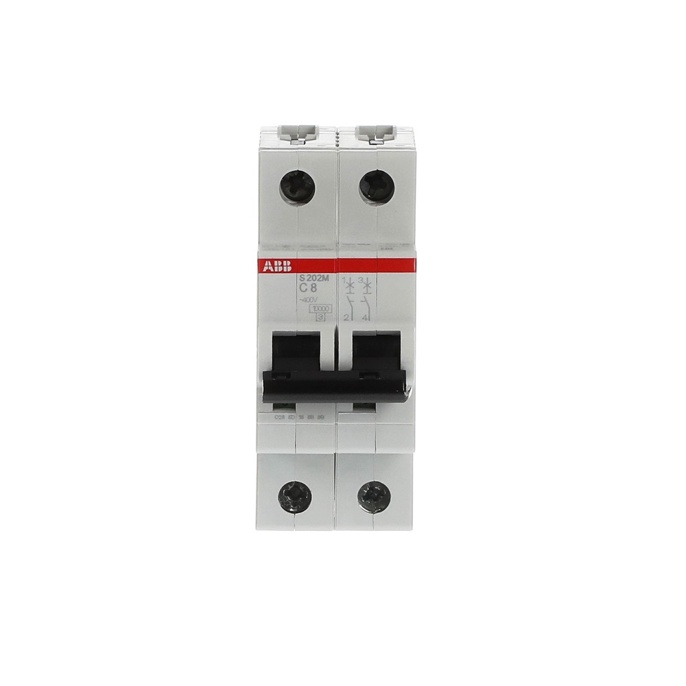 Interruttore automatico Miniature Circuit Breaker S200M 2P 8A caratteristica C uso residenziale e industriale