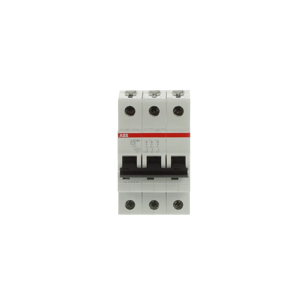 Interruttore Automatico Miniatura S200M 3P 3A Caratteristica C 10kA AC uso Residenziale Commerciale Industriale