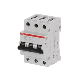 Interruttore automatico S200M 3 poli 10A caratteristica C uso residenziale commerciale