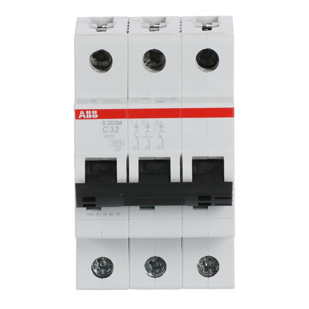 Interruttore Automatico Miniatura S200M 3P 32A Curva C 10kA AC uso residenziale commerciale industriale