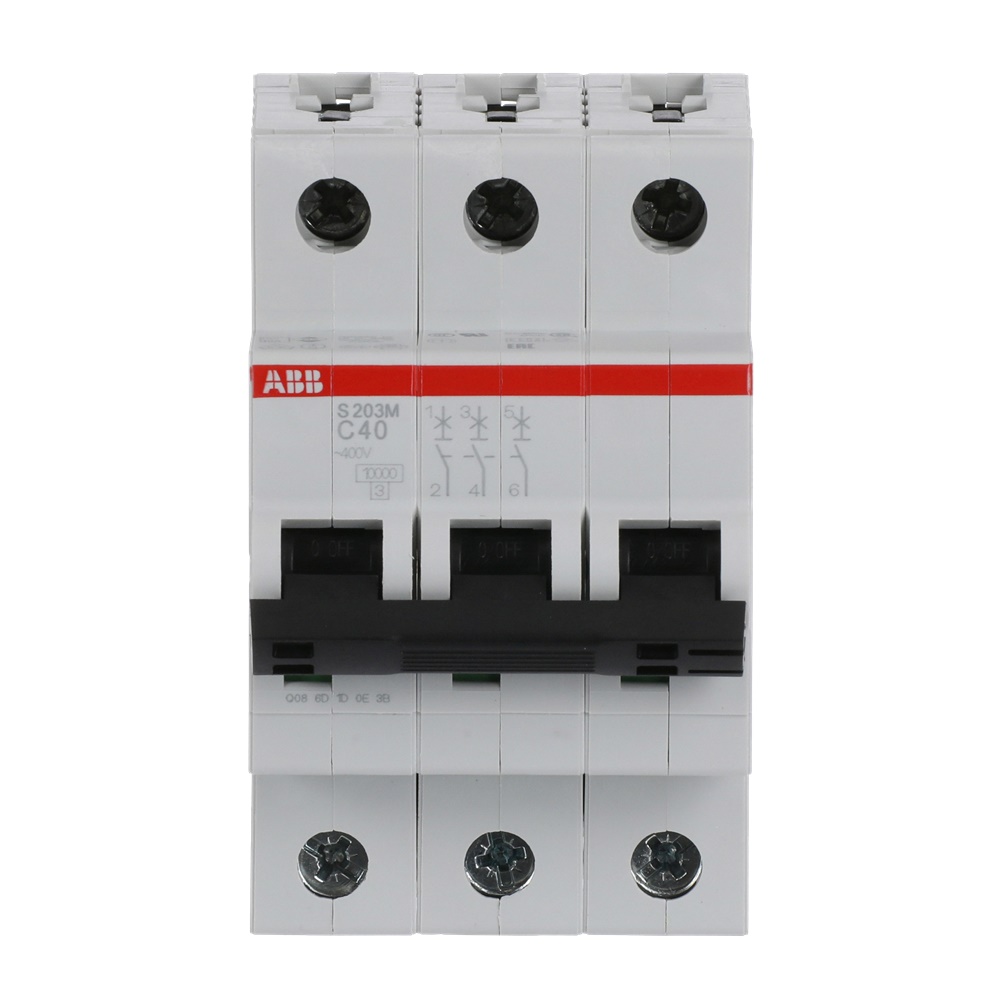 Interruttore automatico Miniature Circuit Breaker S200M 3 poli 40A curva C 10kA uso residenziale e industriale