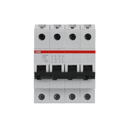 Interruttore automatico S200M 4 poli 10A caratteristica C protezione sovraccarico e cortocircuito uso residenziale e industriale