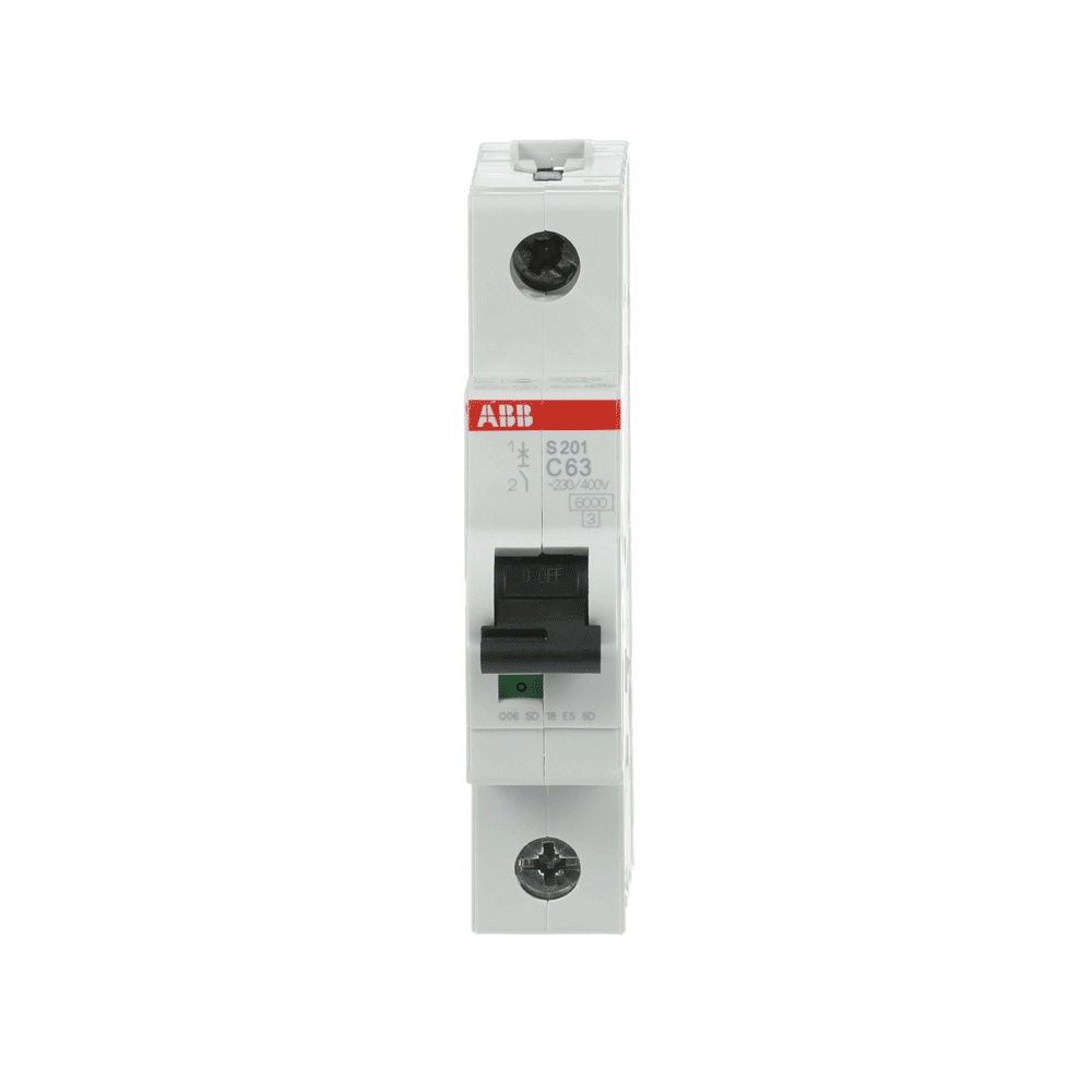 Interruttore Automatico Miniature S200 1P 63A Curva C 6kA Uso Residenziale Industriale