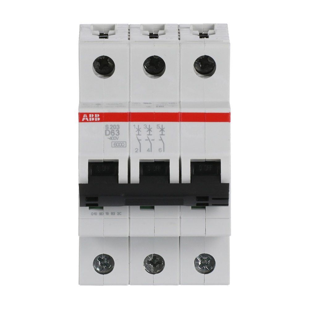 Interruttore automatico Miniatura S200 3P 63A D 6kA impiego residenziale commerciale industriale