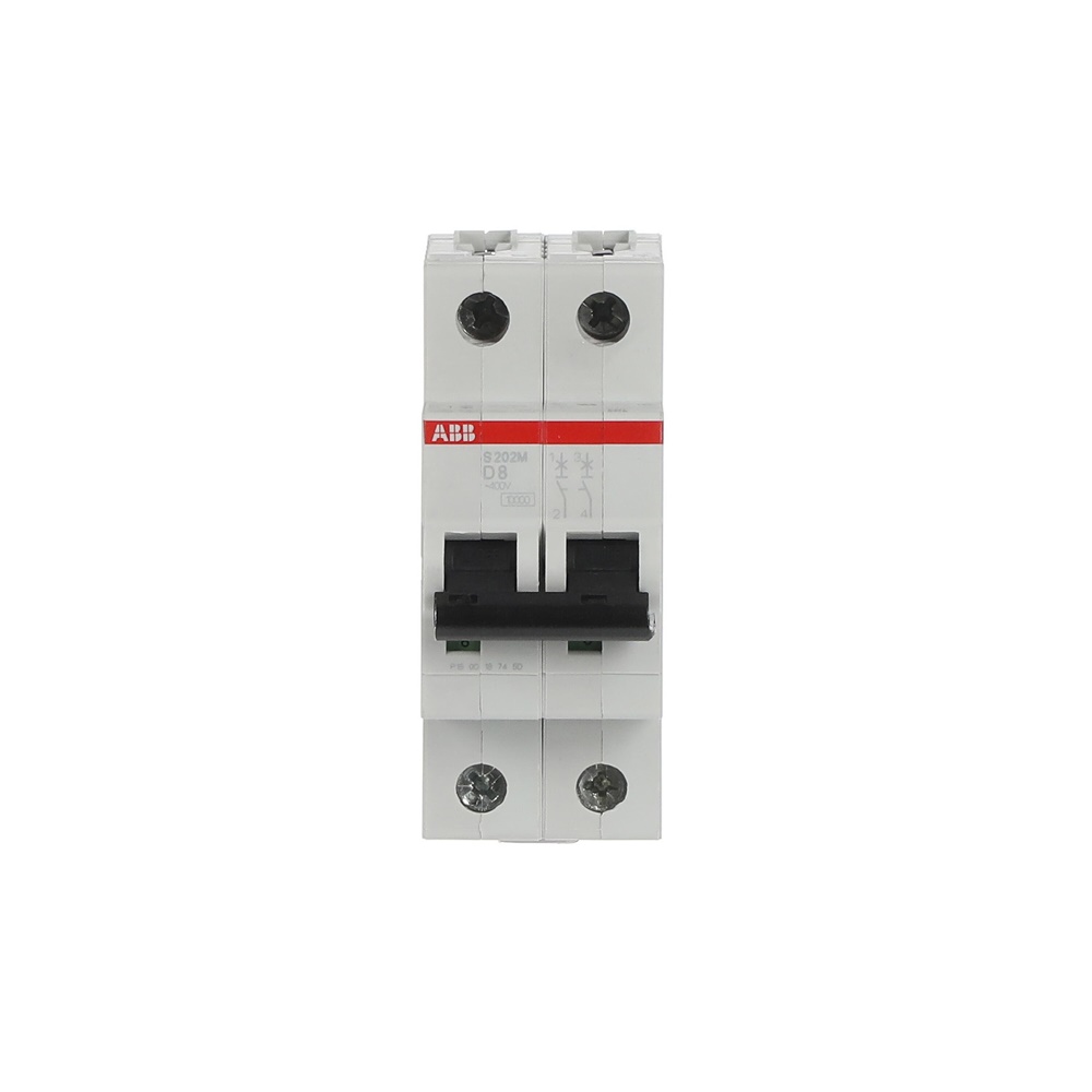 Interruttore Automatico Miniature Circuit Breaker S200M 2P 8A D 10kA AC uso residenziale e industriale