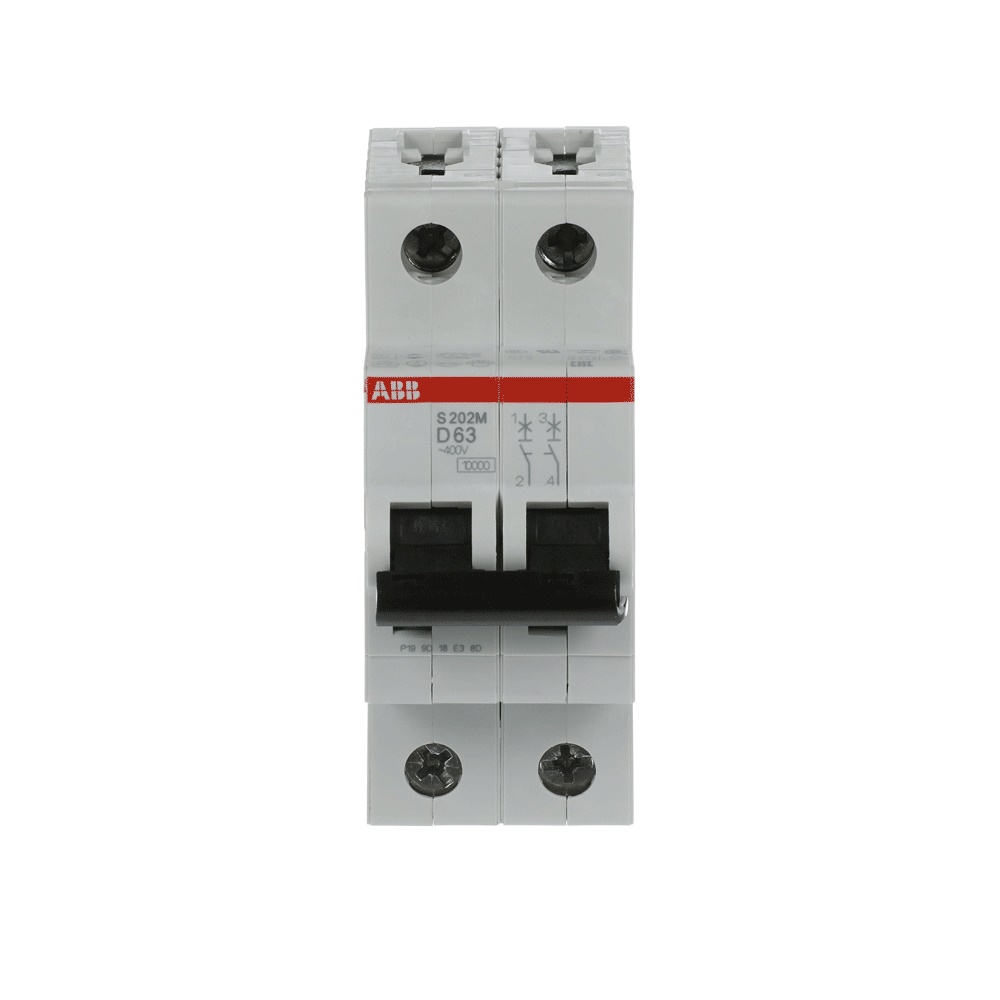 Interruttore Automatico Miniature Circuit Breaker S200M 2P 63A D 10kA per Uso Residenziale e Industriale