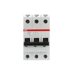 Interruttore automatico Miniature Circuit Breaker S200M 3 poli 10 A caratteristica D 10 kA uso residenziale commerciale industriale