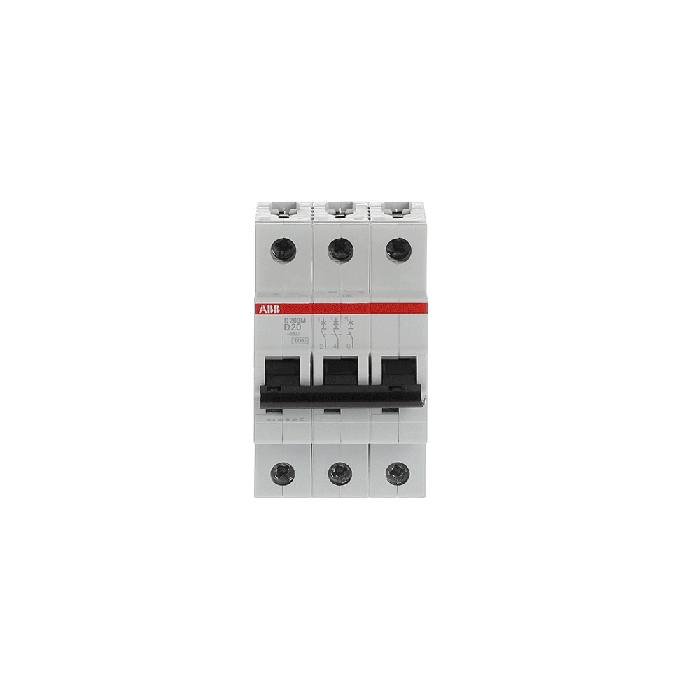Interruttore Automatico Miniatura S200M 3 Poli 20A D 10kA Uso Residenziale Industriale