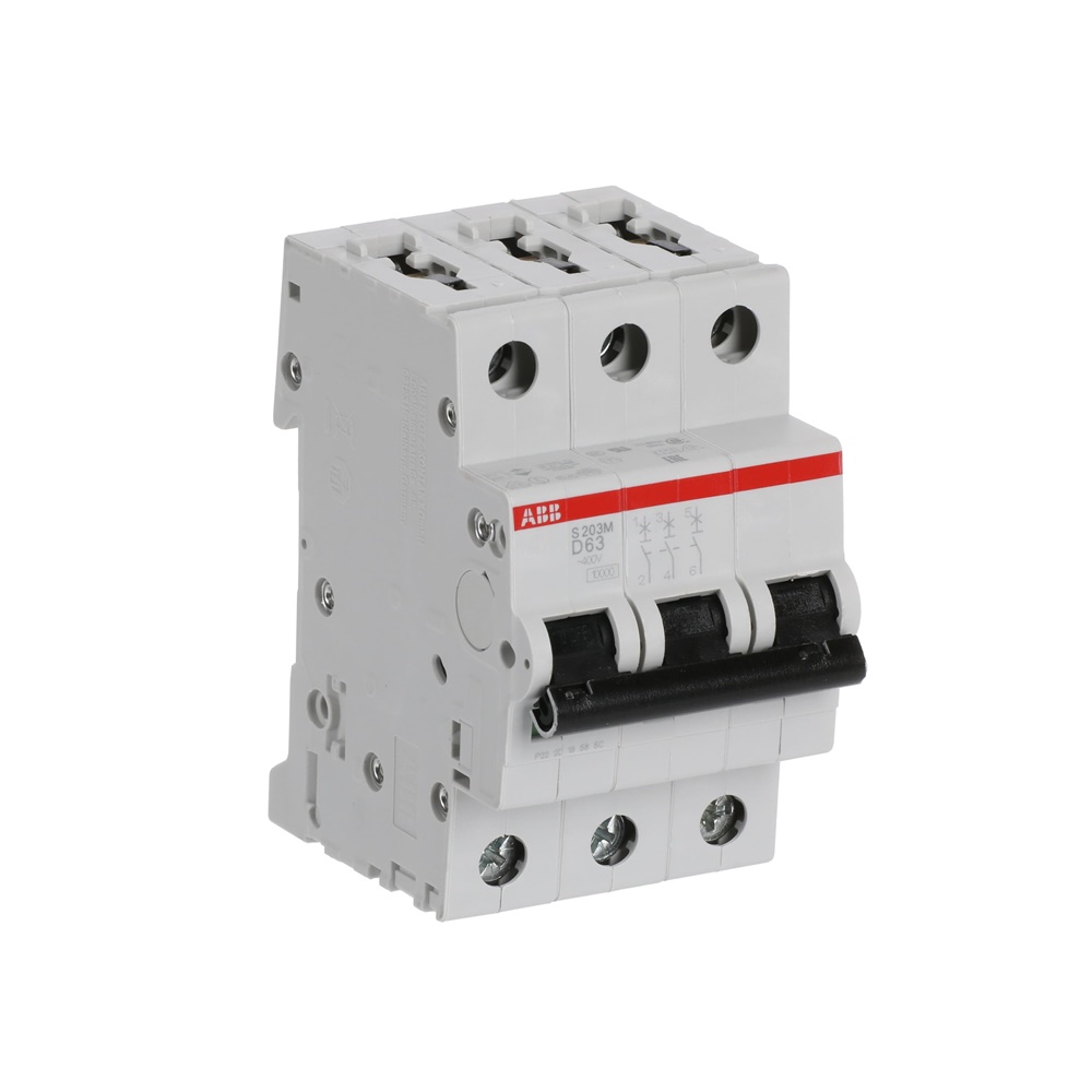 Interruttore Automatico Miniatura S200M 3P 63A Caratteristica D 10kA Uso Residenziale Industriale