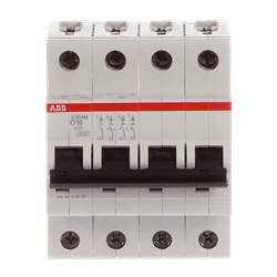 Interruttore Automatico Miniatura S200M 4 Poli 16A Caratteristica D 10kA AC uso residenziale e industriale