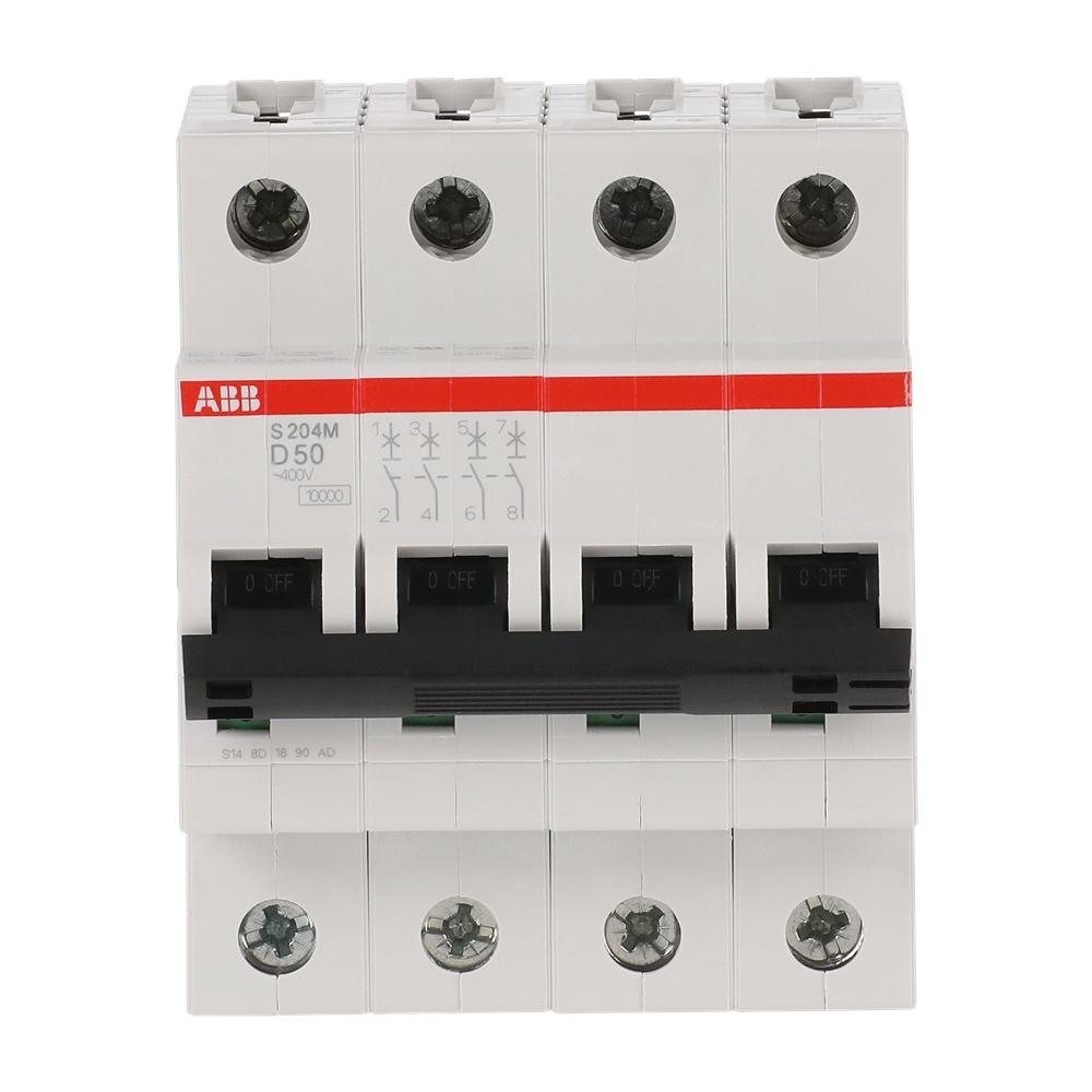 Interruttore automatico Miniature Circuit Breaker S200M 4P 50A D 10kA AC uso residenziale e industriale