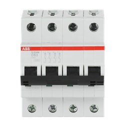 Interruttore automatico S200M 4 poli 63A caratteristica D protezione sovraccarico cortocircuito uso residenziale commerciale industriale