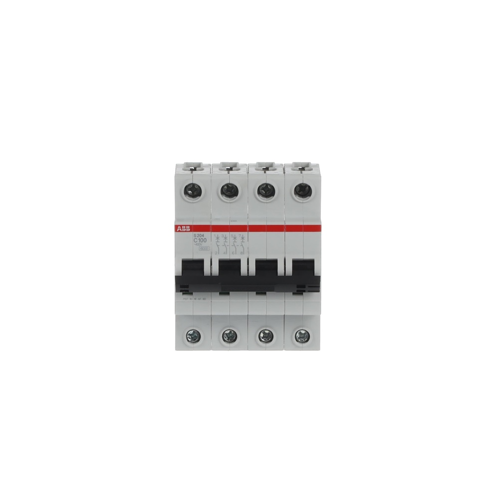 Interruttore automatico modulare S204-C100 4 poli 100A curva C 6kA AC