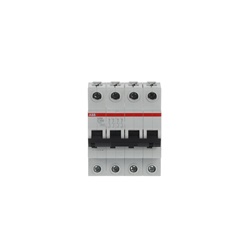 Interruttore automatico modulare S204-C100 4 poli 100A curva C 6kA AC