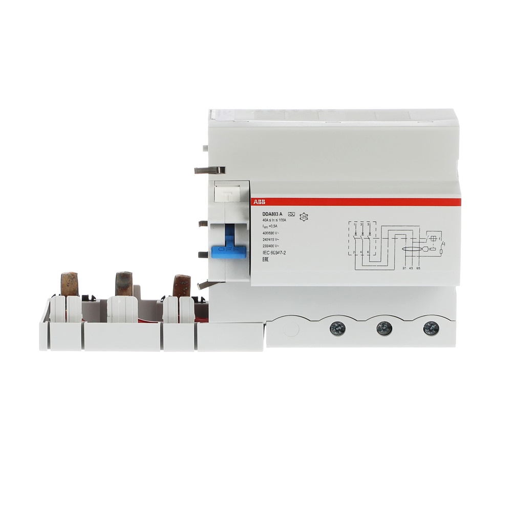 Blocco differenziale DDA803 A 100A 500mA protezione guasti impianti elettrici
