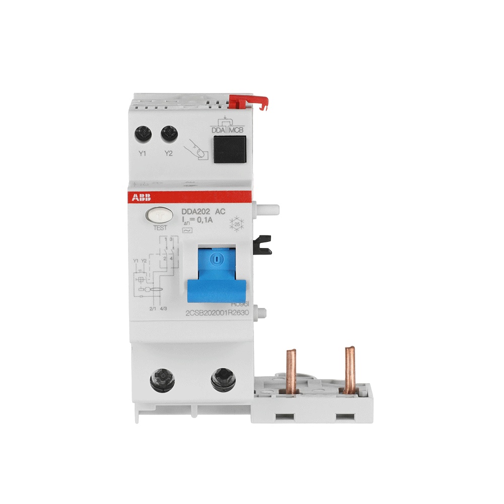 Blocco differenziale DDA200 2P 63A 100mA tipo AC per protezione impianti residenziali e industriali