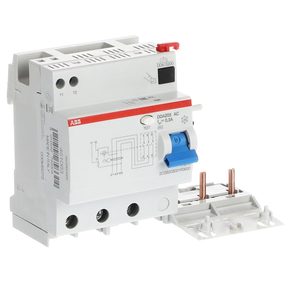 Blocco differenziale DDA203 AC 63A 300mA protezione residua residenziale commerciale industriale