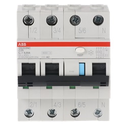 Interruttore differenziale magnetotermico 3P+N 25A 30mA AC protezione sovraccarico cortocircuito