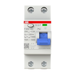 Interruttore differenziale F202 AC 25A 500mA protezione impianti e persone