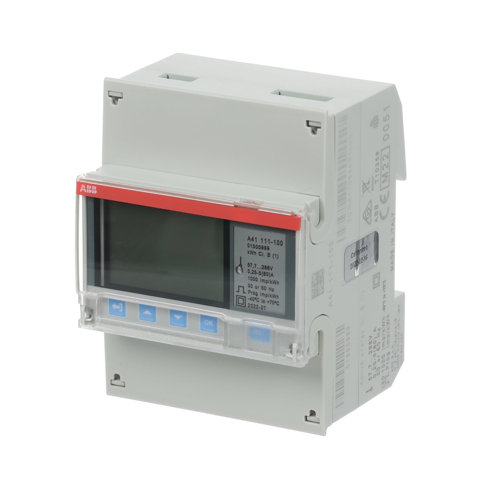 Contatore energia elettrica monofase 5A DIN rail con display retroilluminato per uso industriale e commerciale