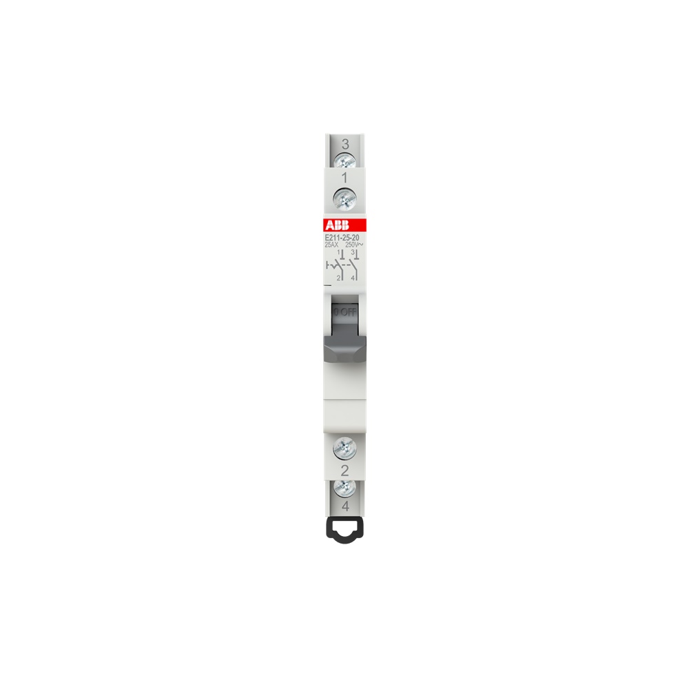 Interruttore On-Off 2 poli 25A 250/400V AC uso civile e industriale compatto 0,5 moduli