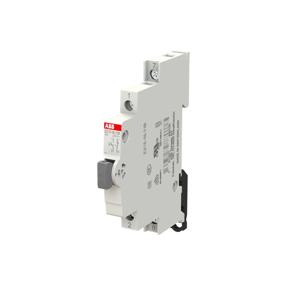 Pushbutton 16A 1NO+1NC colore grigio per controllo circuiti elettrici industriali