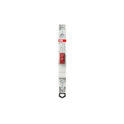 Pushbutton 16A 250V 1NA+1NC tasto rosso modulo 0,5 per comando elettrico