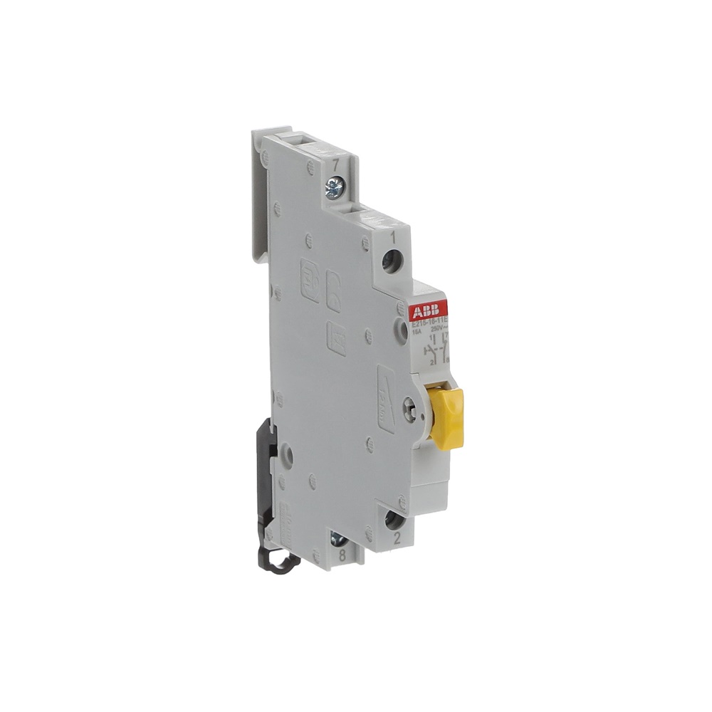 Pulsante elettrico 16A 1NA+1NC tasto giallo per automazione industriale