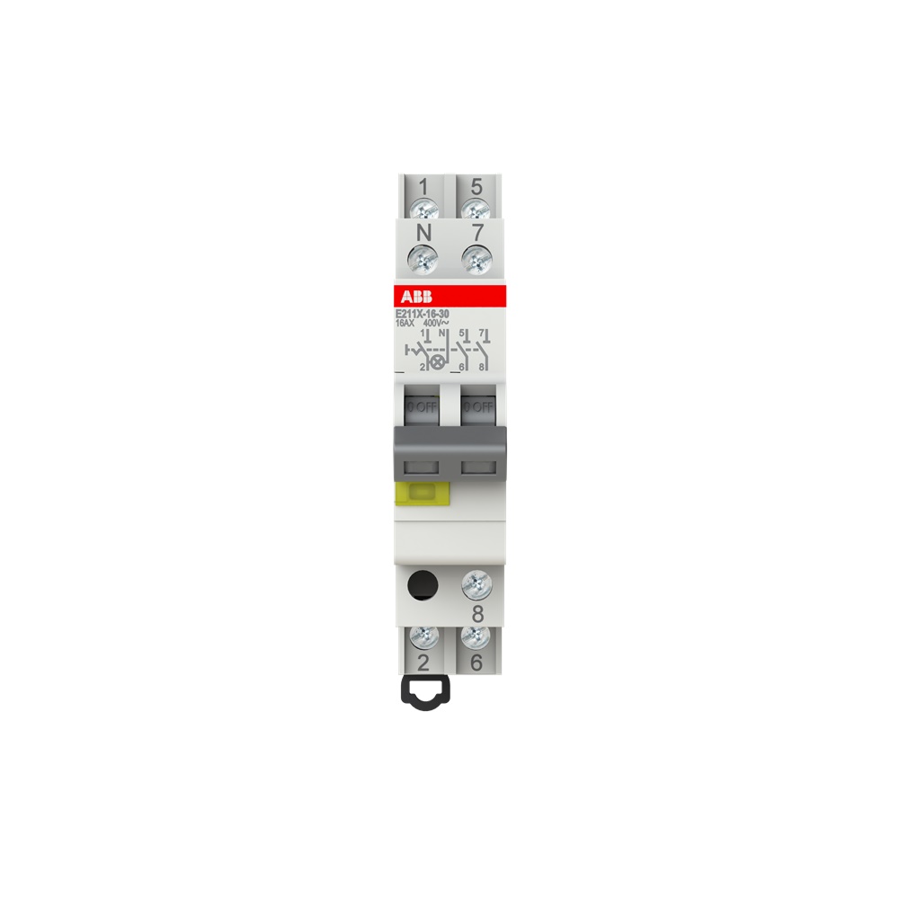 Interruttore ON-OFF 16A 3P 3NO 250V AC indicatore posizione grigio giallo